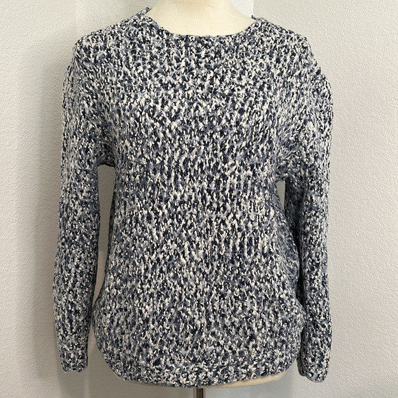 Philosophy Blue Cream Chunky Knit Super Soft Pullover (Lg) NWOT - Picture 3 of 9